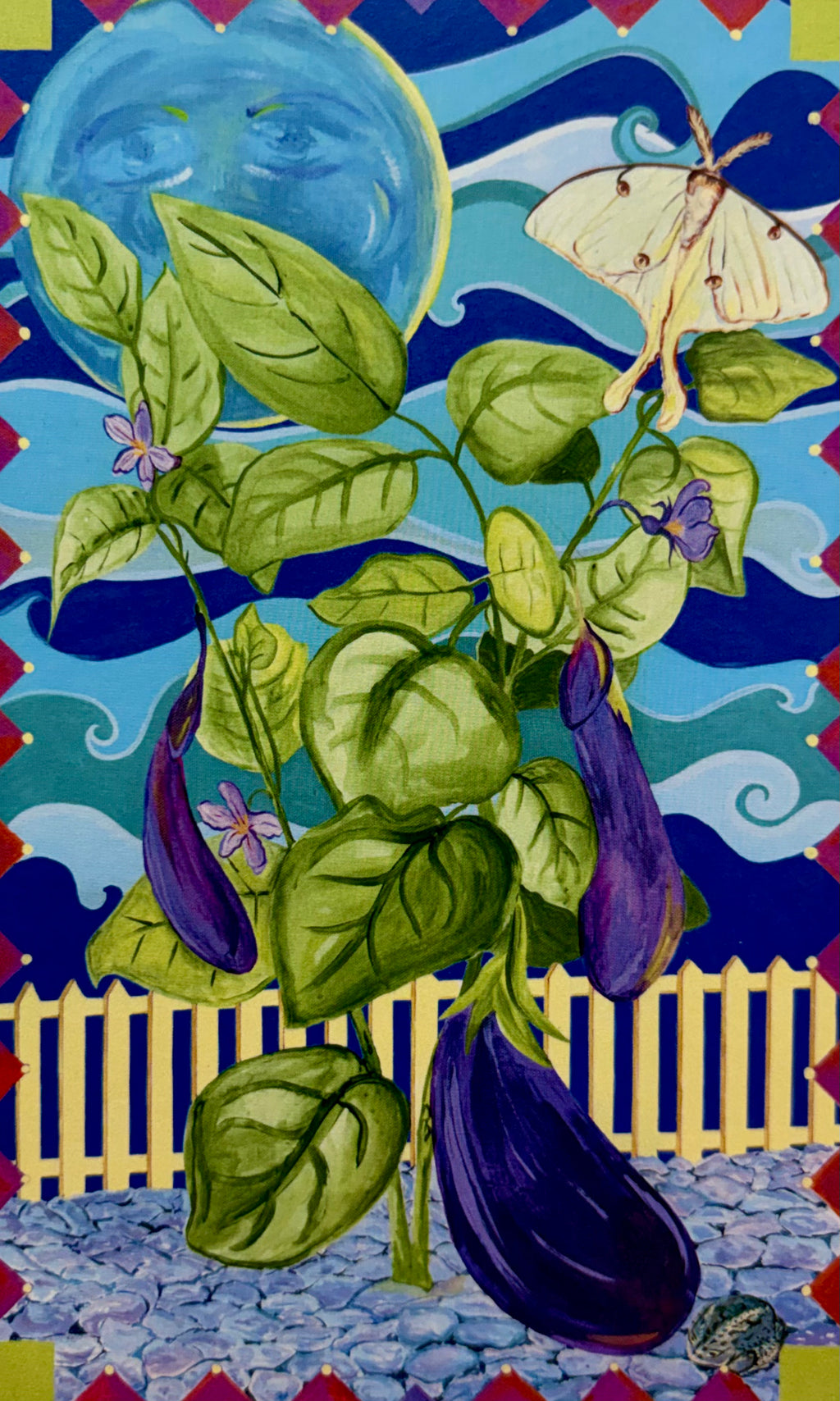 Notecard - Eggplant Moon