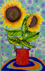 Notecard - Lizard Sunflower